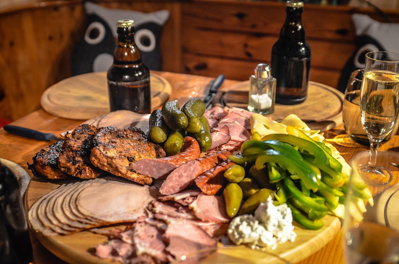 Curated charcuterie and appetizer spread for a private event